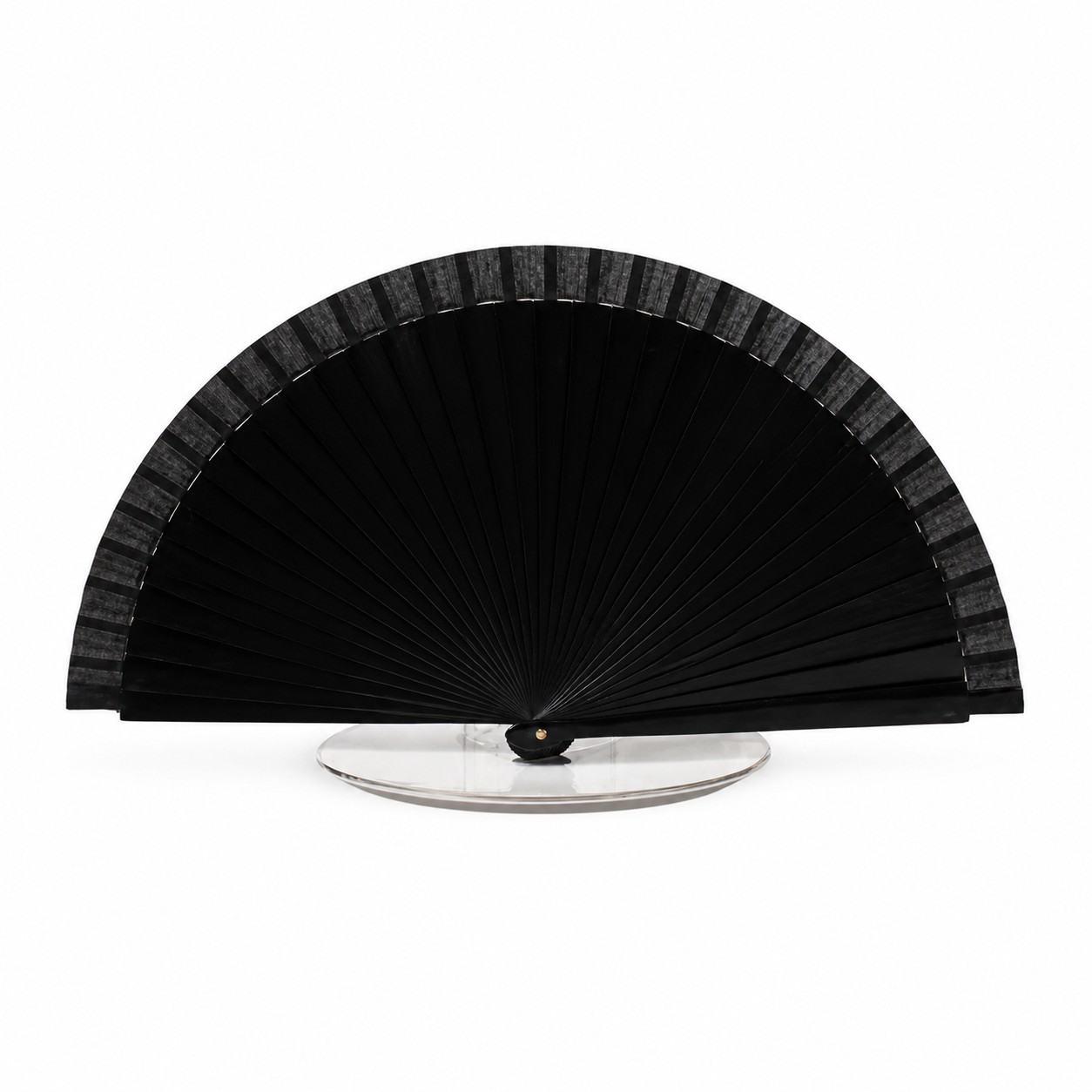 Plain Lotus Wood Folding Hand Fan — view 2