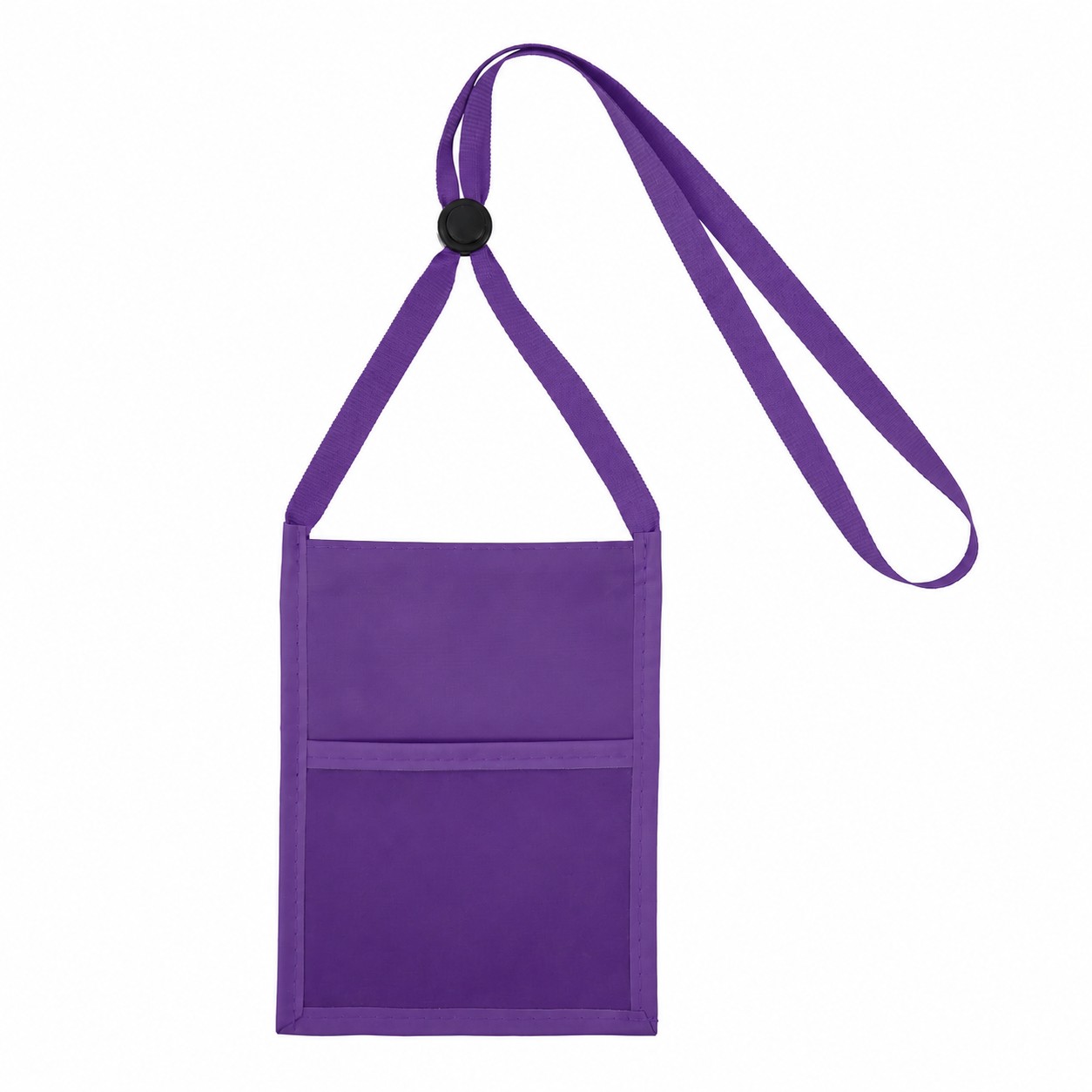 Adjustable Lanyard Badge Wallet — Purple