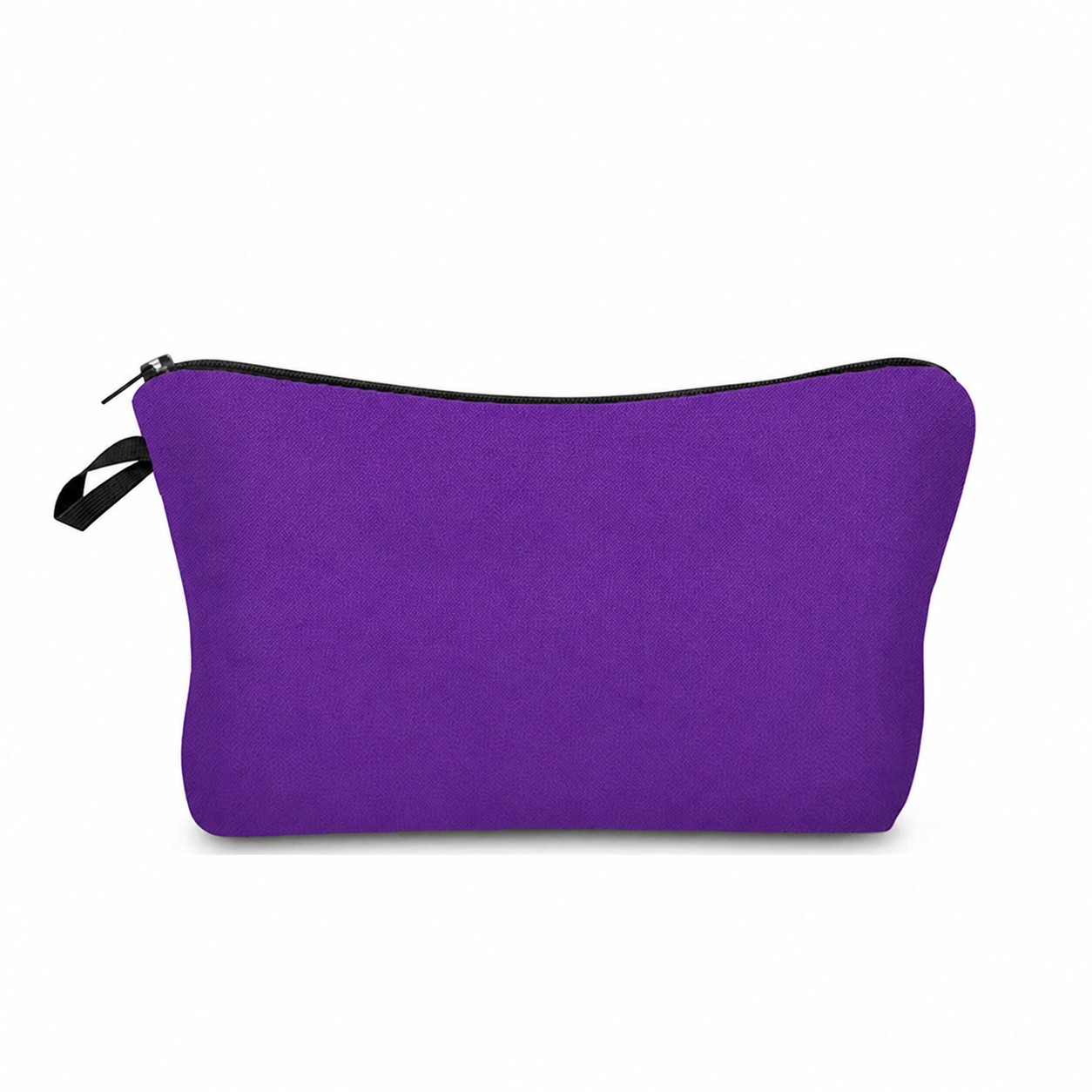 Polyester Cosmetic Travel Zipper Pouch — Purple