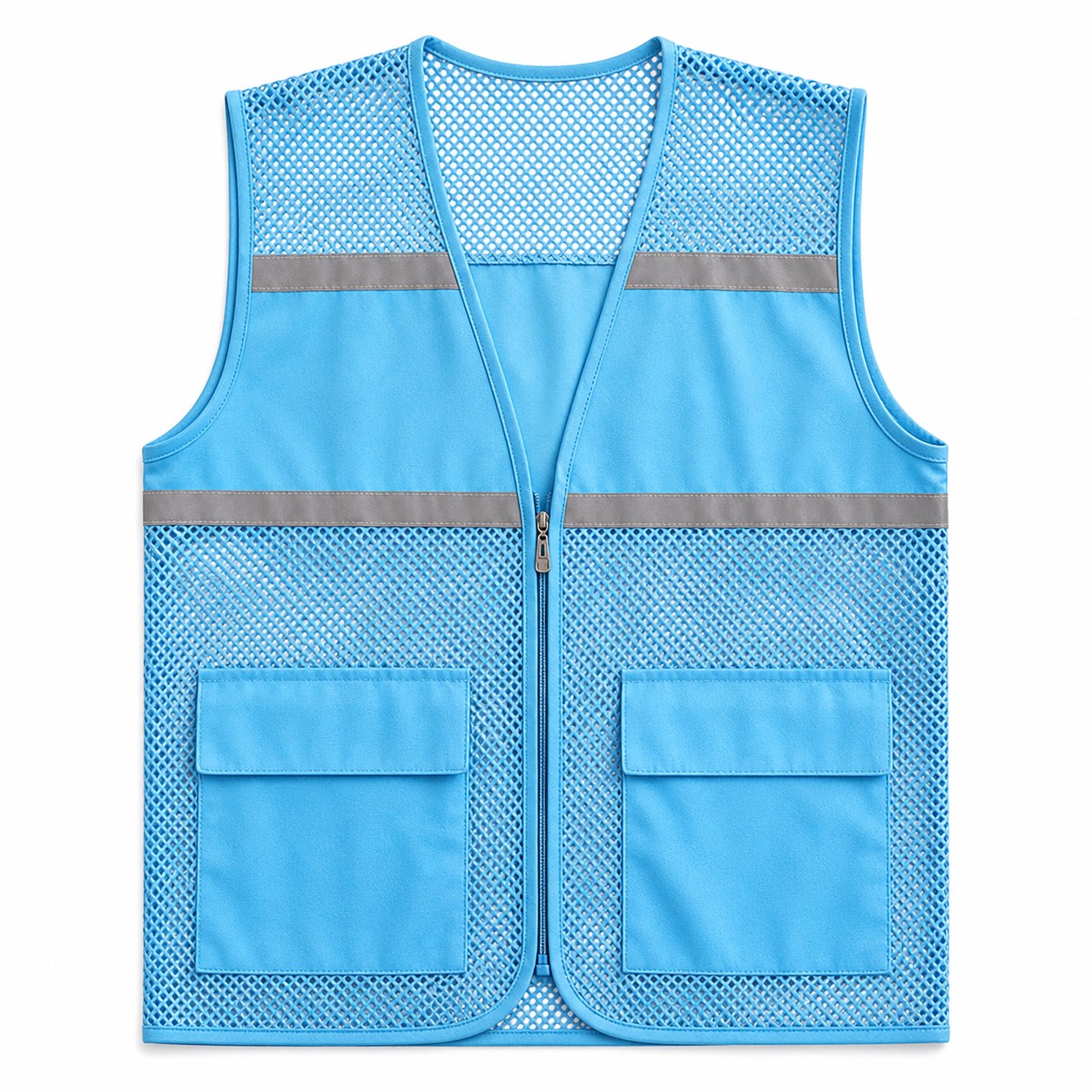 Reflective Polyester Mesh Pocket Vest — view 2