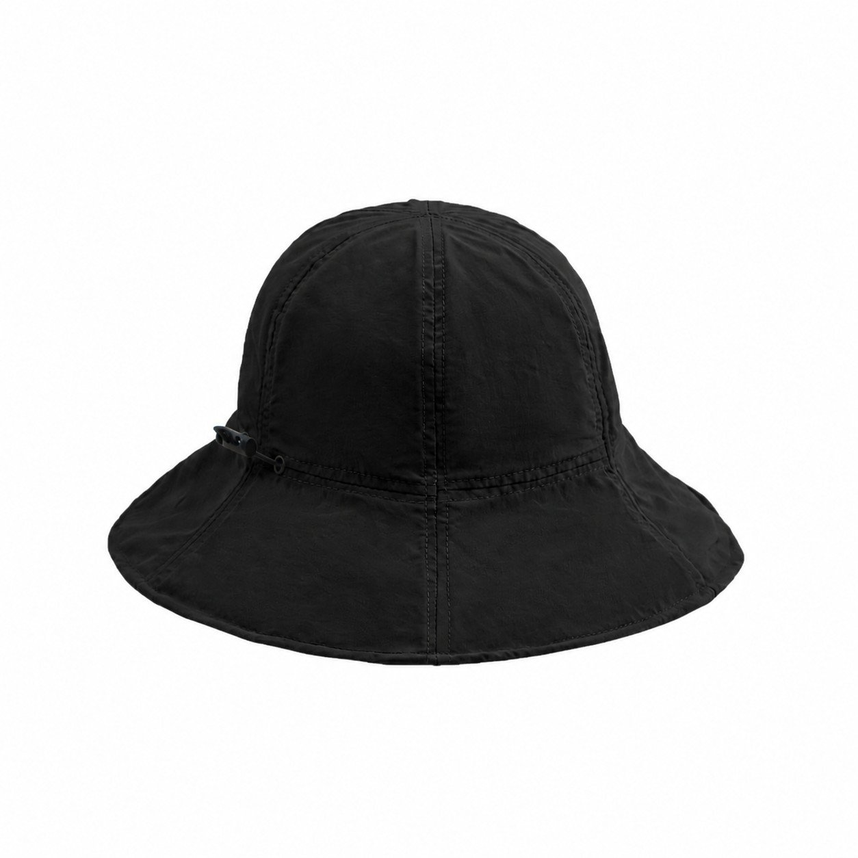 Polyester Side Toggle Sun Hat — Black