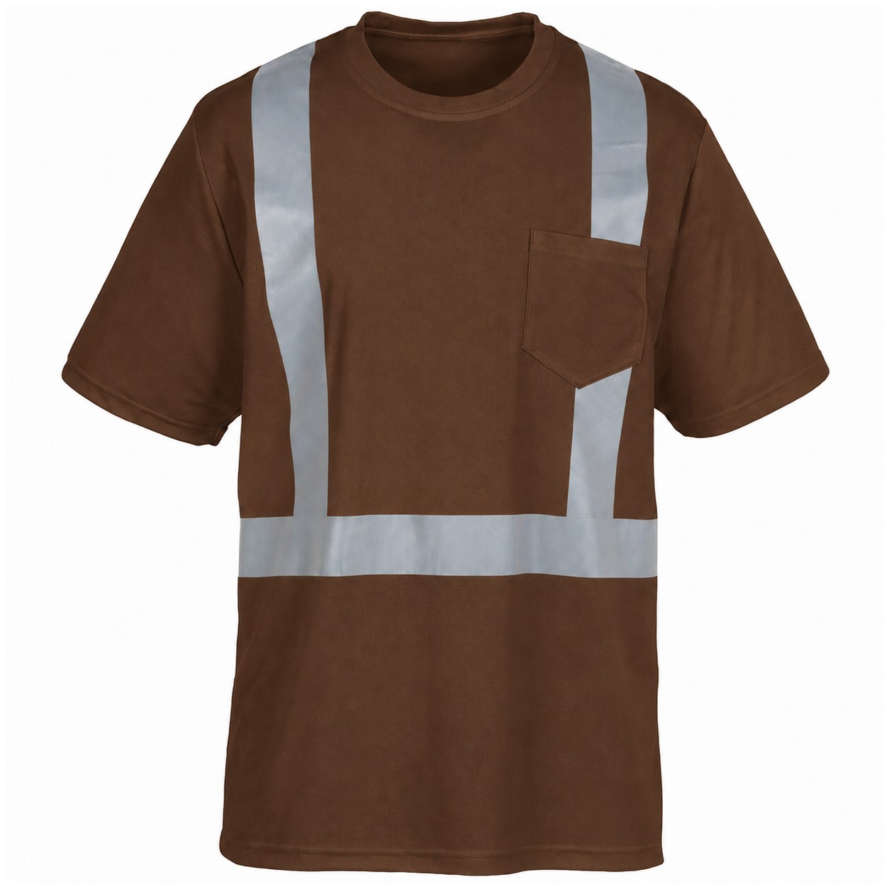 High Visibility Polyester Pocket Shirt — Brown