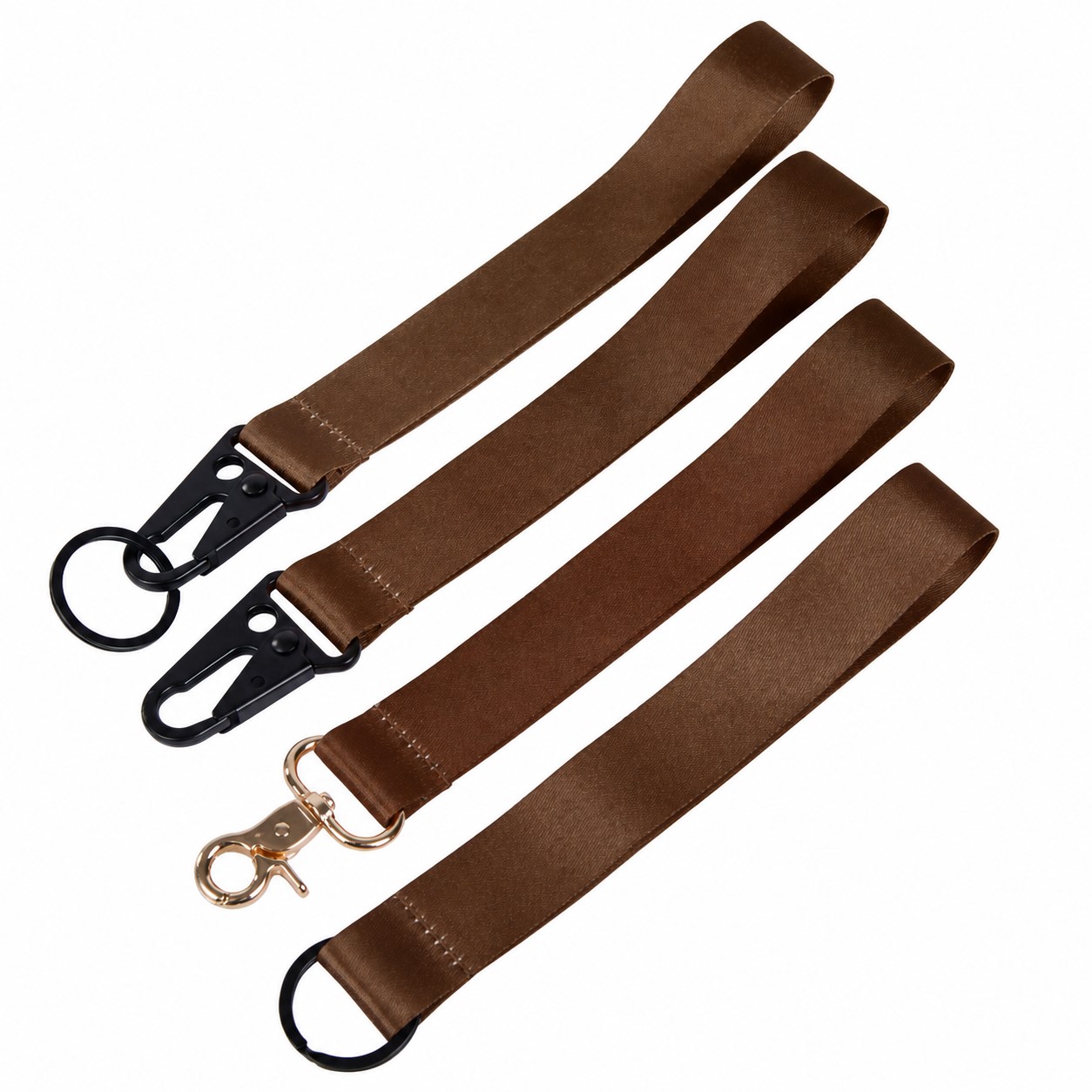 One-Inch Polyester Wrist Lanyard — Brown