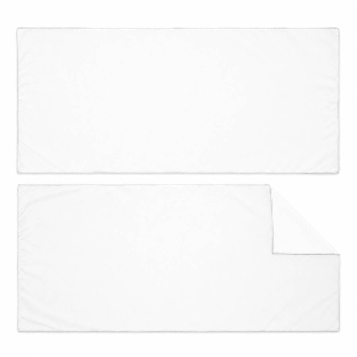 Microfiber Polyester Beach Towel — Clear White