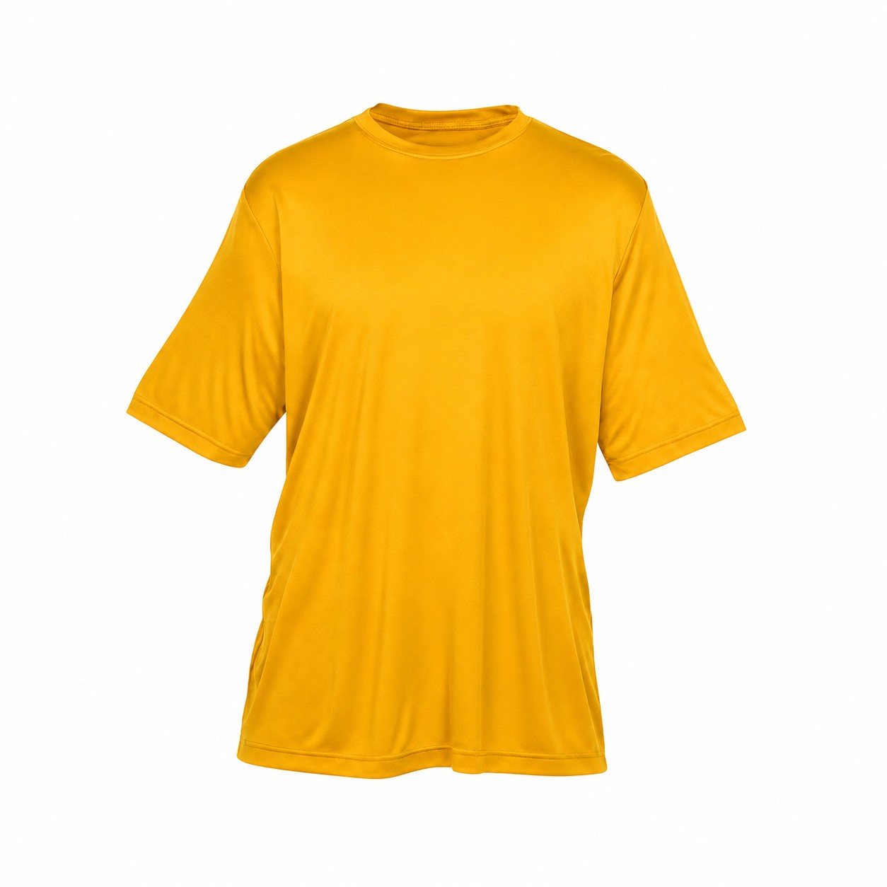 Polyester Performance Crewneck Tee — Gold