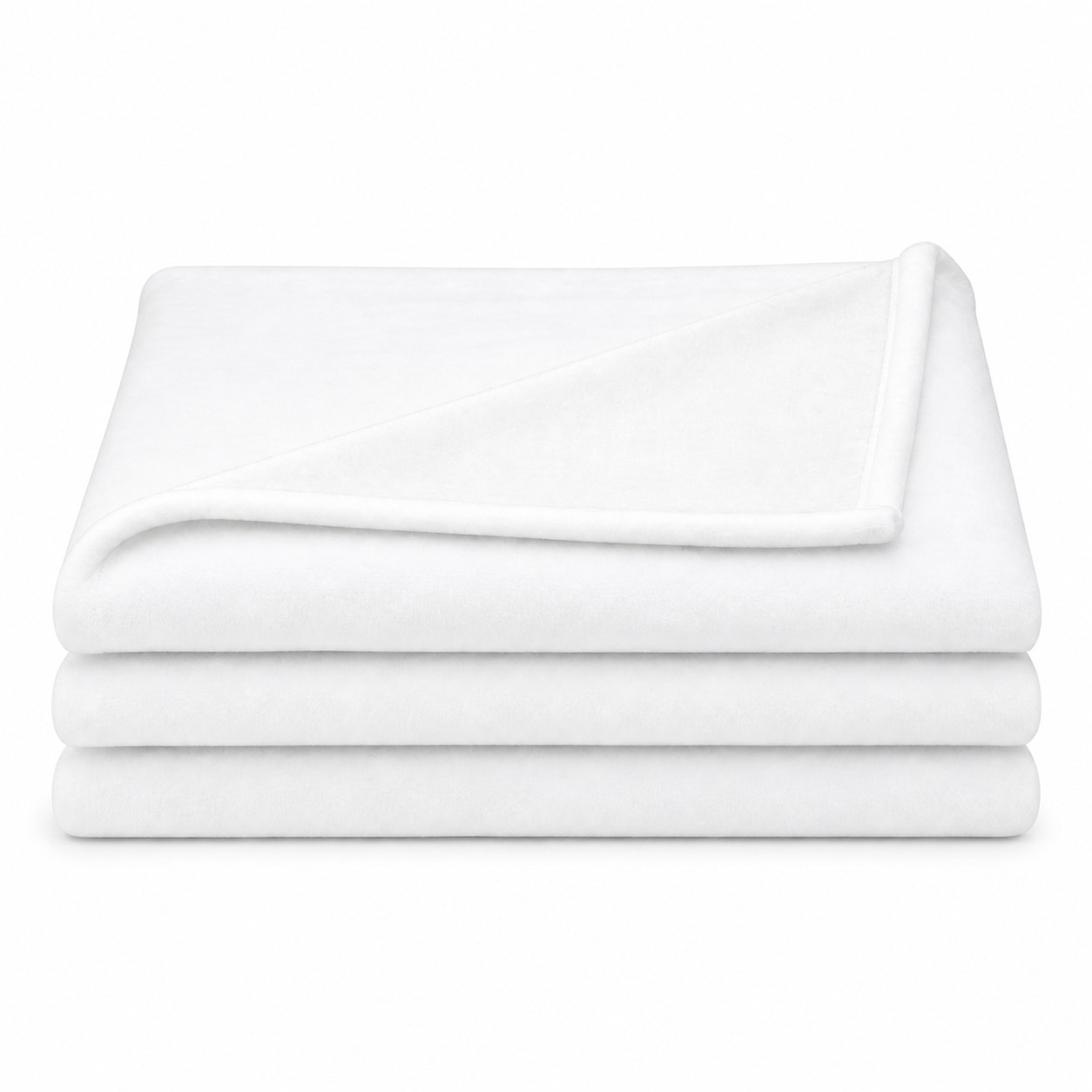 280 GSM Edge Print Polyester Blanket — White