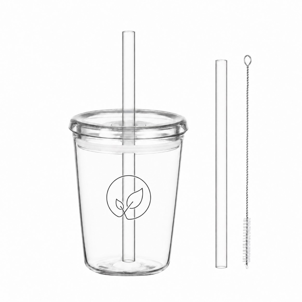 12 Oz Tritan Coffee Cup With Straw