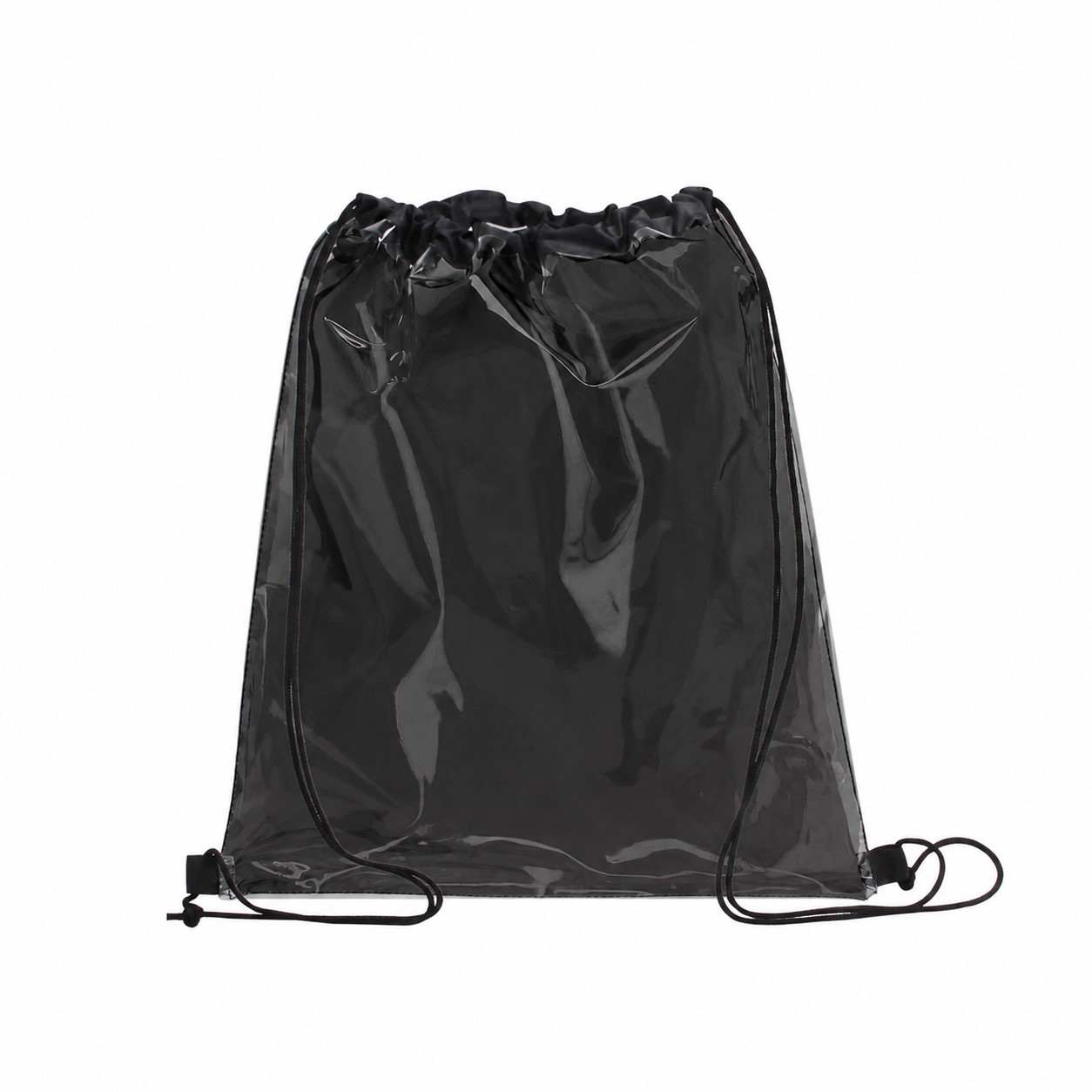 PVC Drawstring Bag — Black