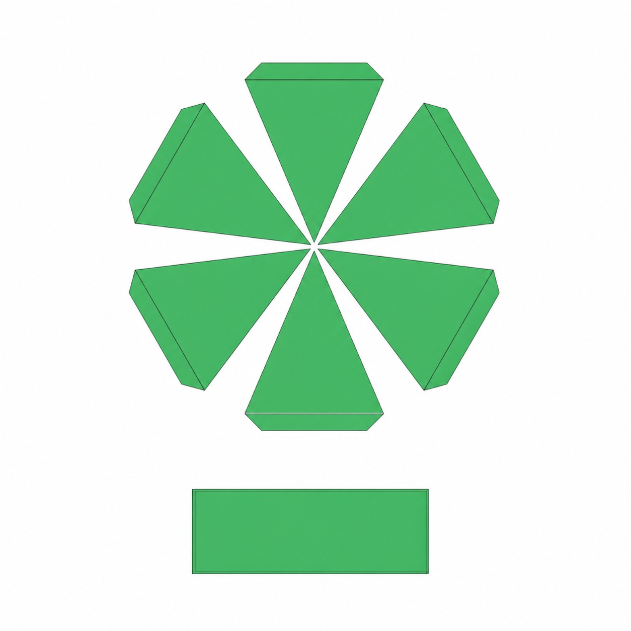 Portable Beech Pole Sun Umbrella — Green