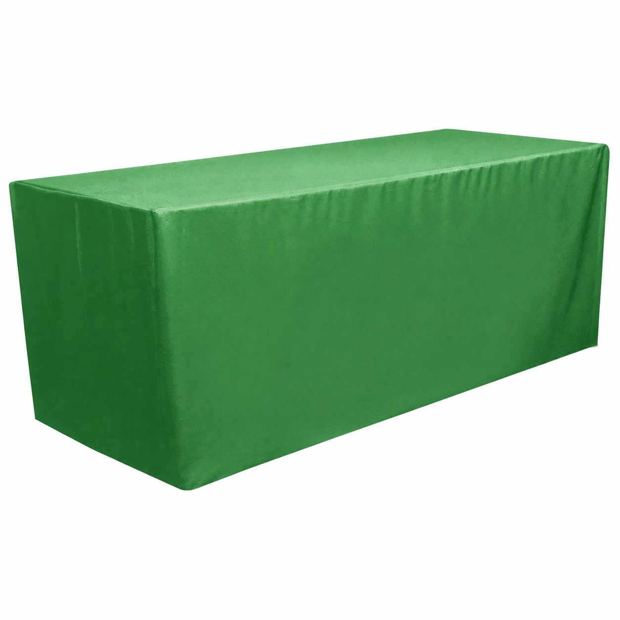 6-Foot Fitted Polyester Table Cover — Green
