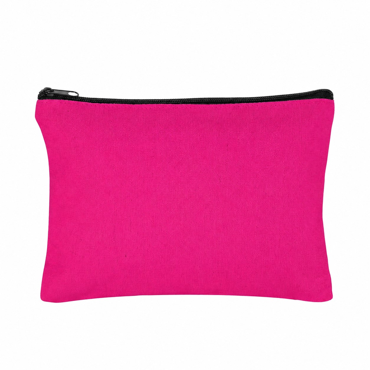 Canvas 11" Makeup Bag — Fuchsia Pink