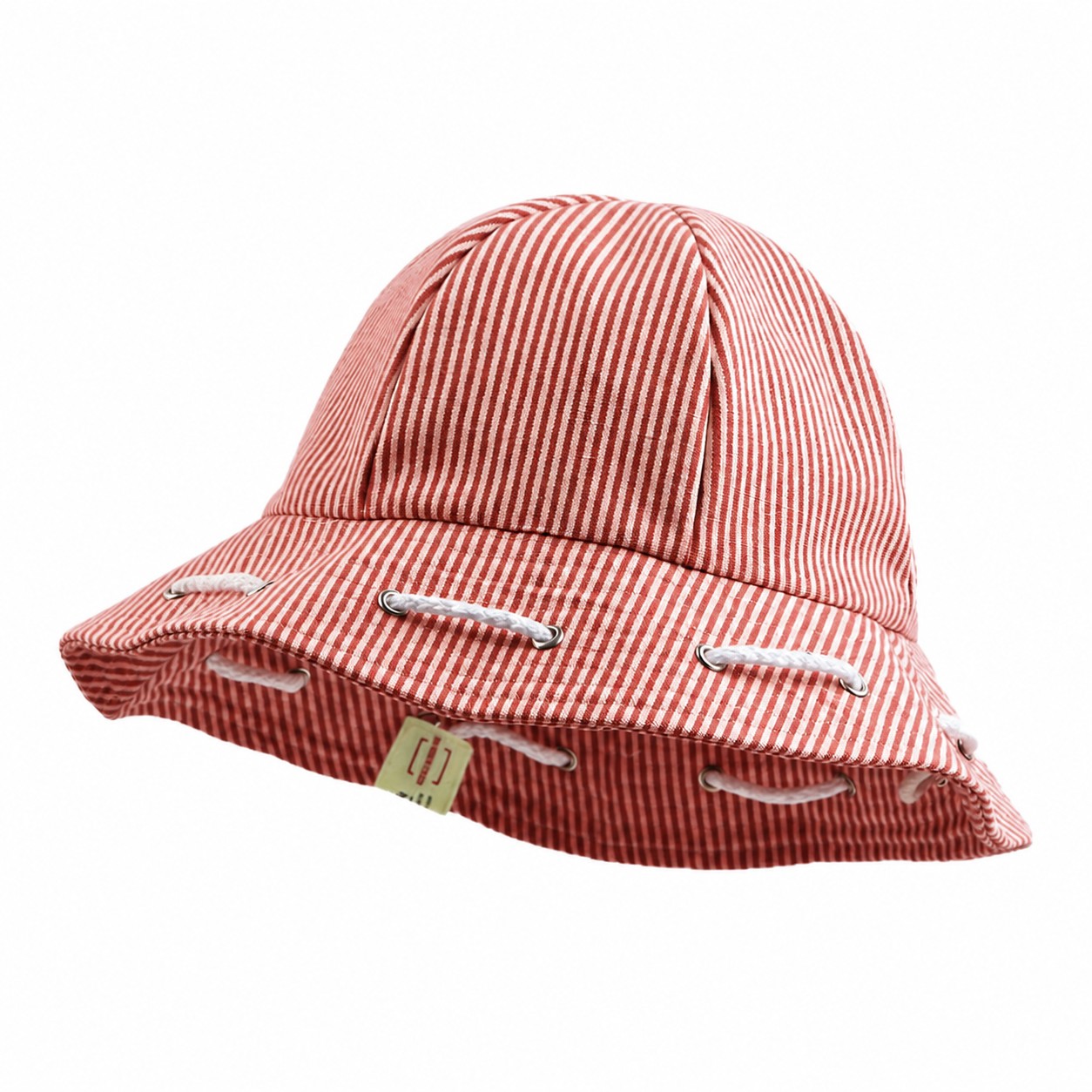Striped Cotton Bucket Sun Hat — view 3
