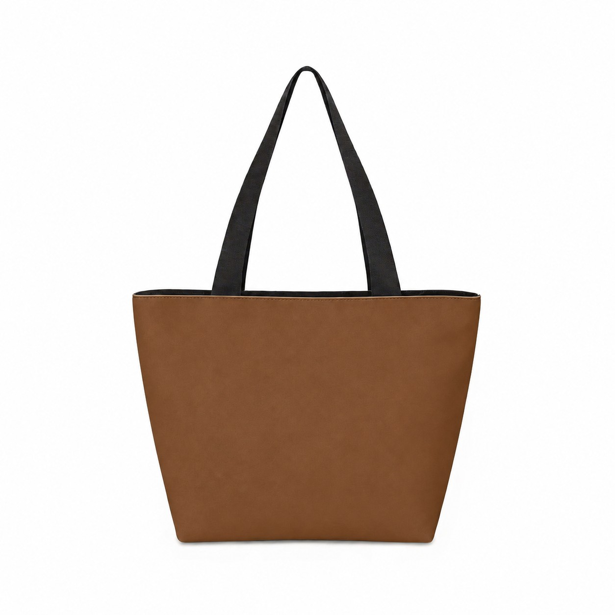 Polyester Everyday Carry Bag With Zipper — Brown