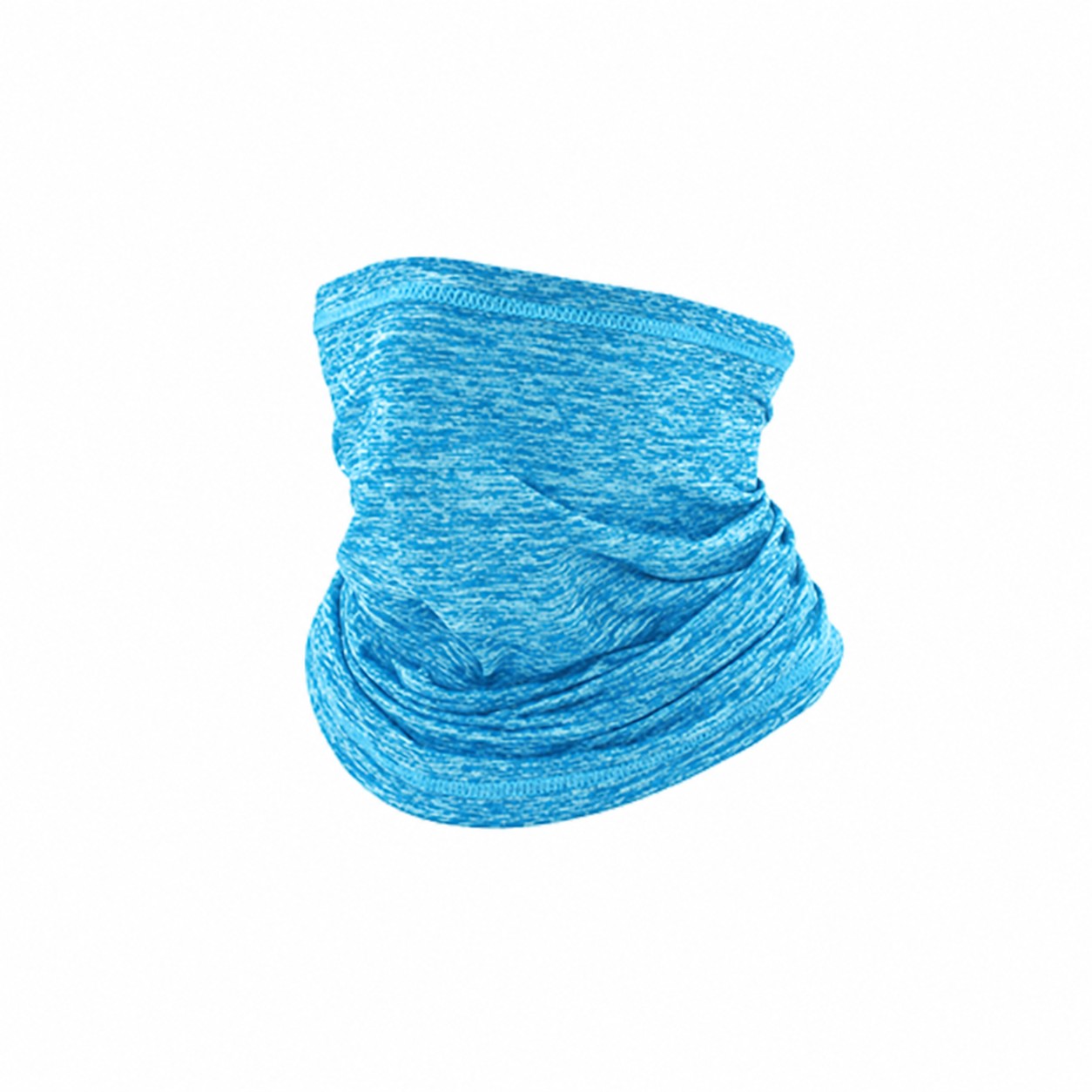 Polyester Cooling Neck Gaiter — Cyan Blue