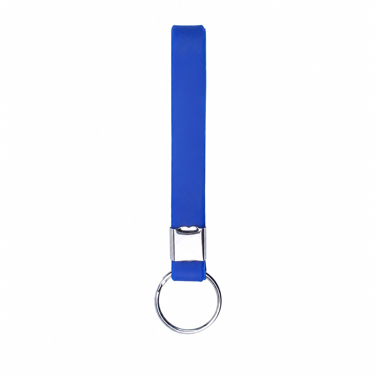 Silicone Wristband Key Ring — Blue