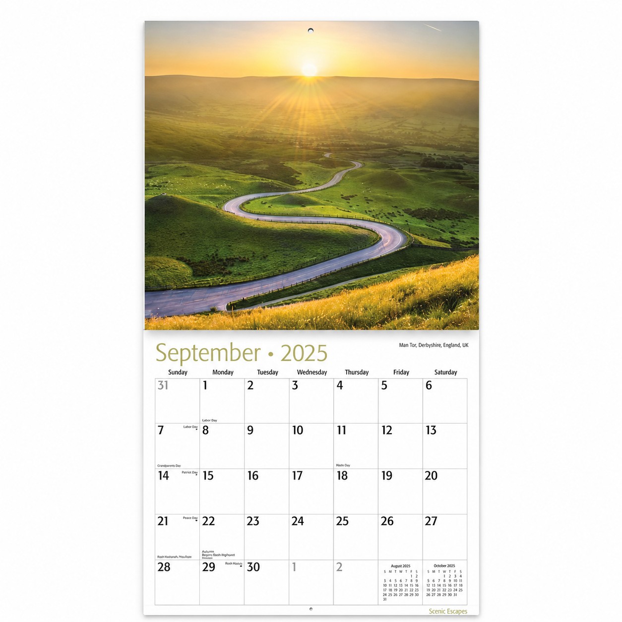 2025 Paper Wall Calendar — view 2