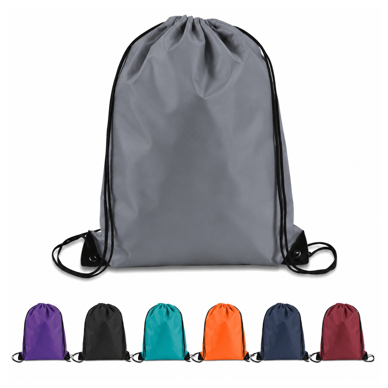 Metal Grommets 210D Polyester Drawstring Bag