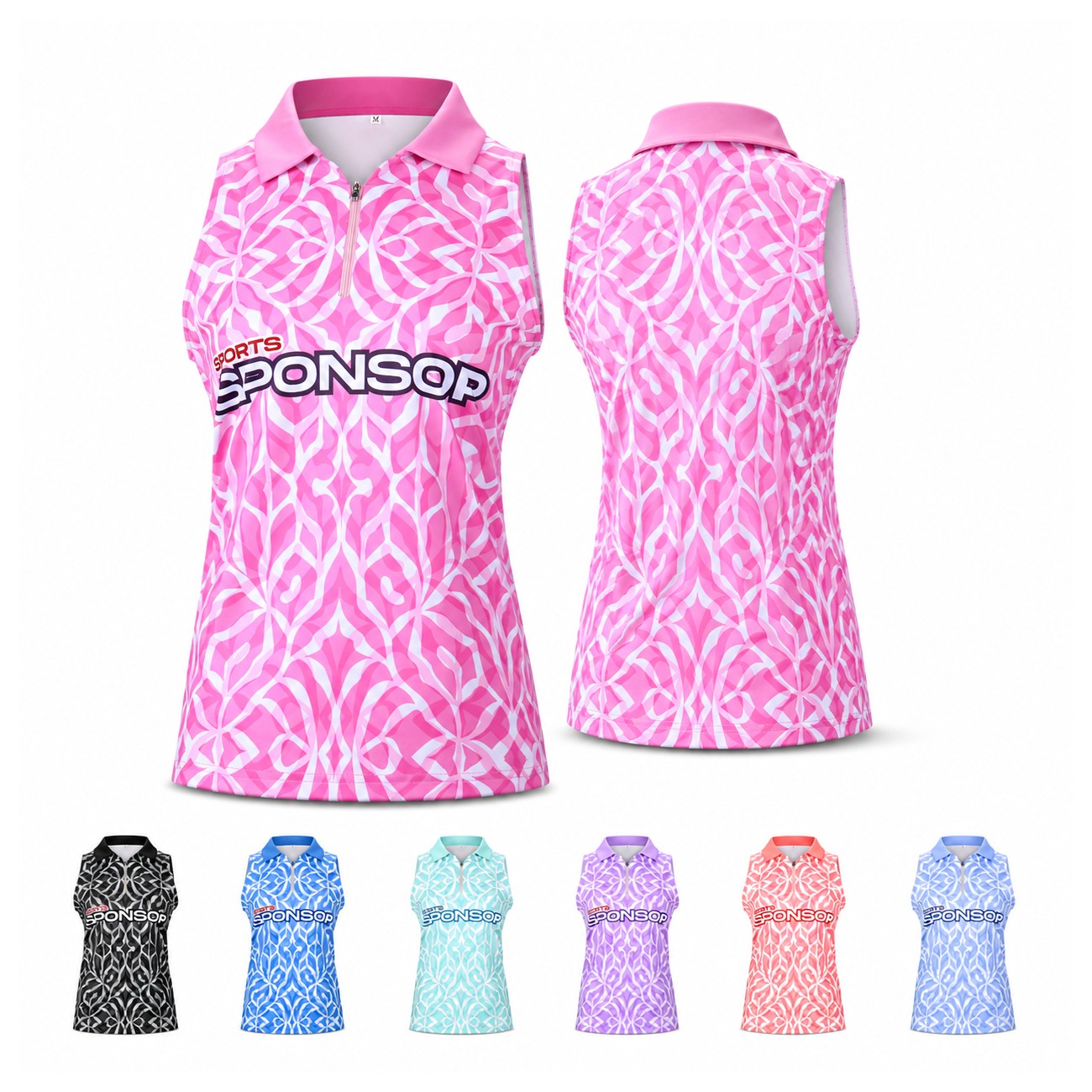 Women's Sleeveless Athletic Polo Shirt