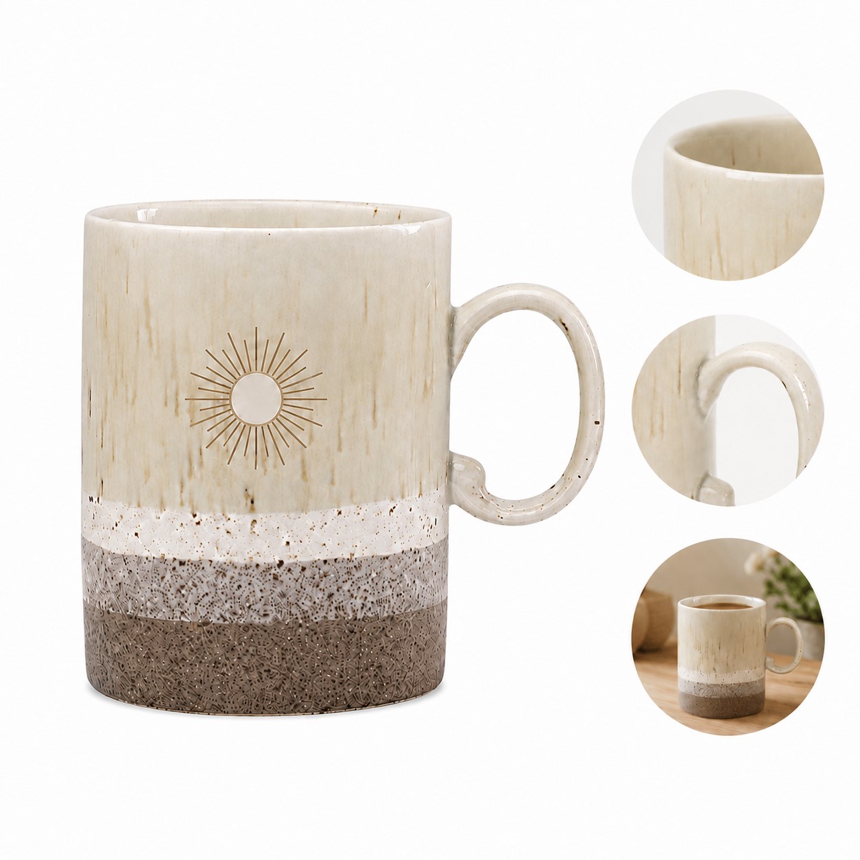 Straight Sided 12 Oz Ceramic Mug