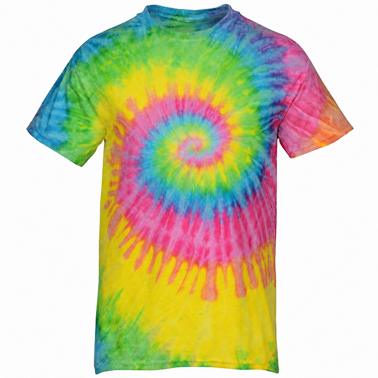 Spiral Tie Dye Cotton T Shirt — view 2