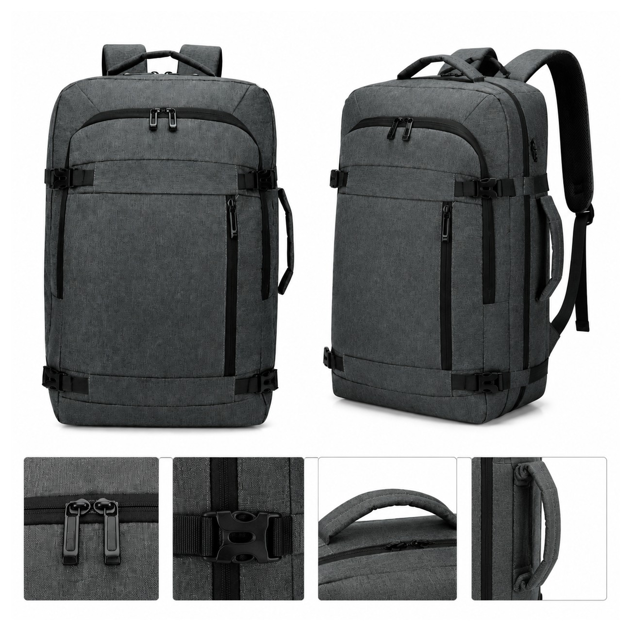 300D Polyester Zippered Storage Backpack