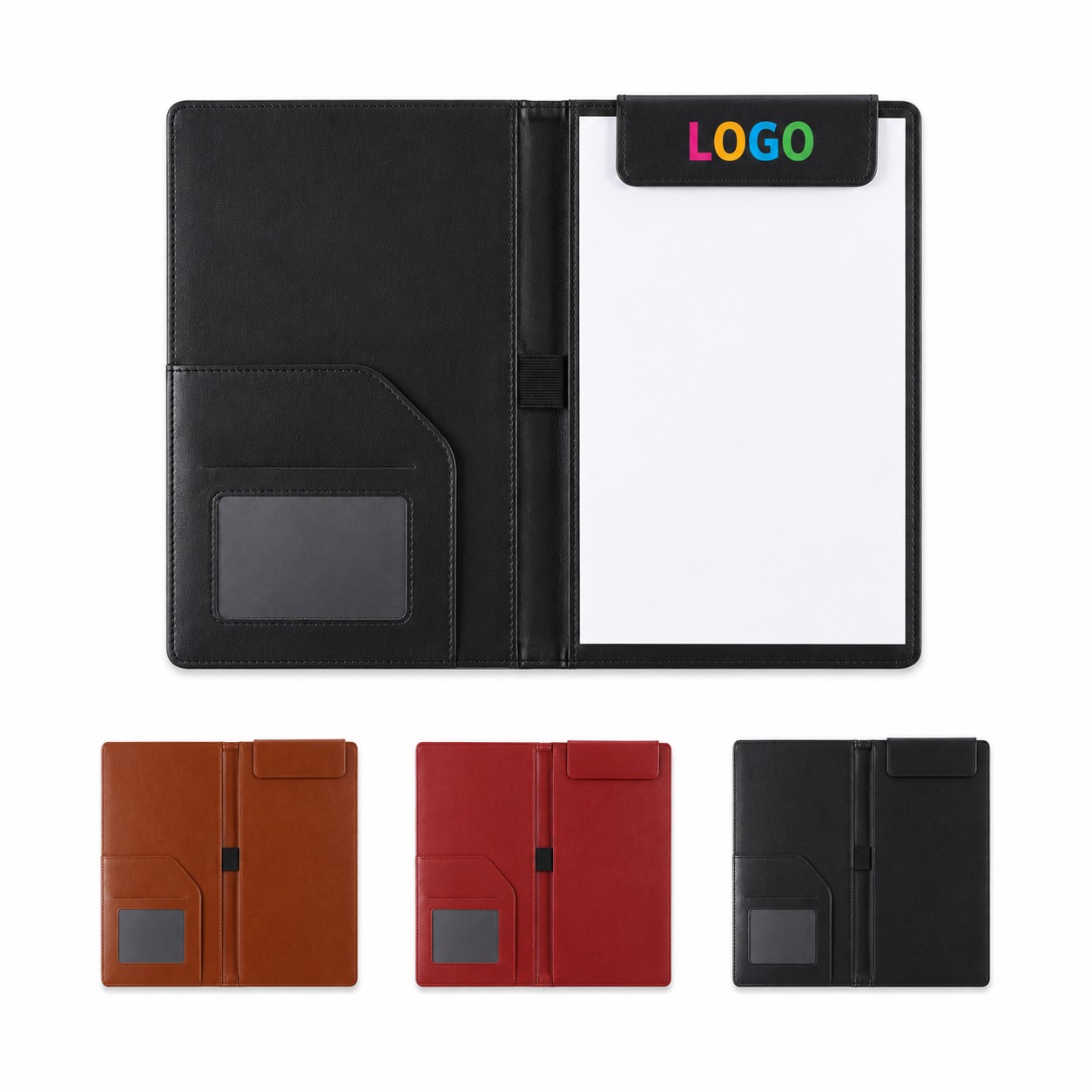 A5 PU Check Presenter With Closure