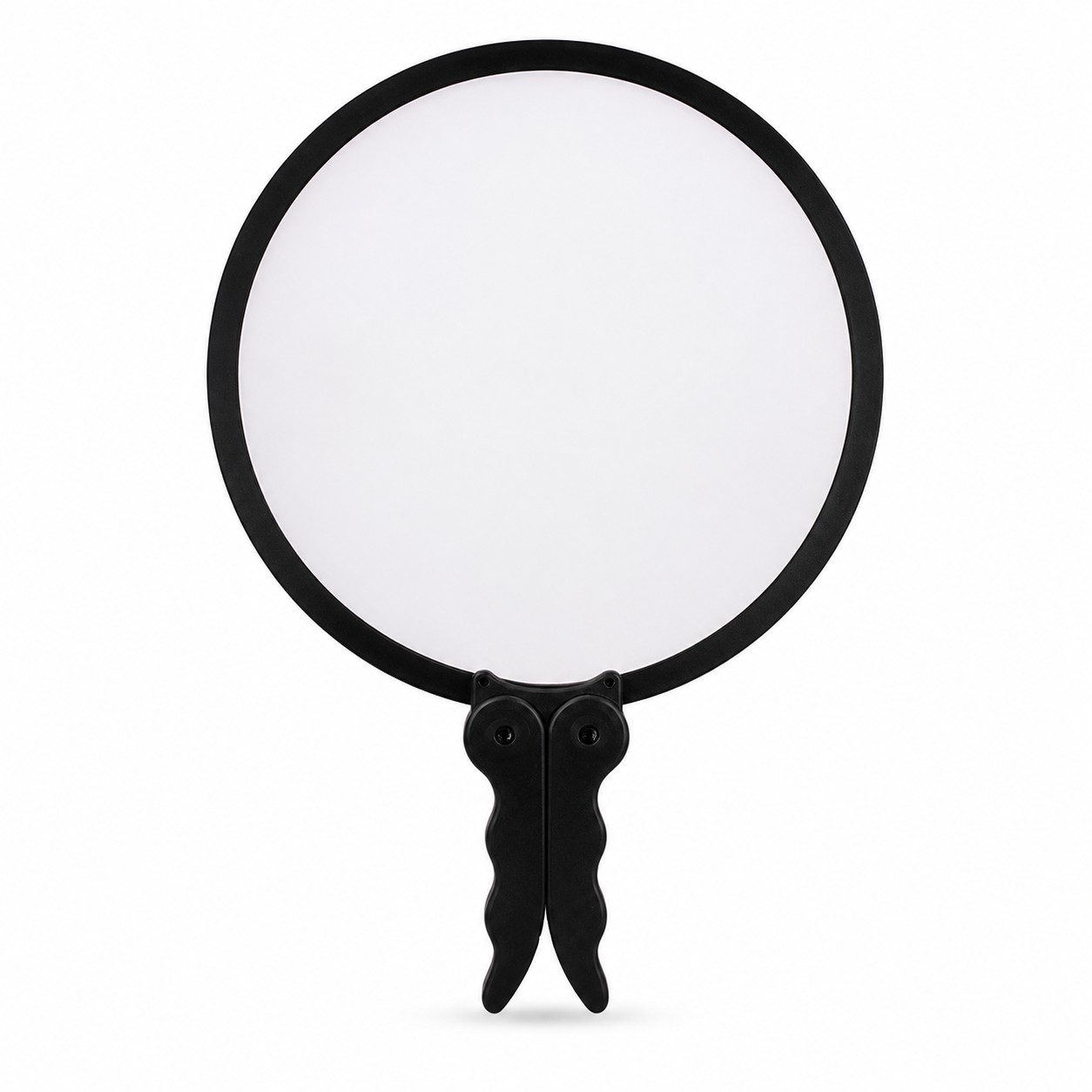 Foldable Polyester Disc Fan With Dual Handles — view 2