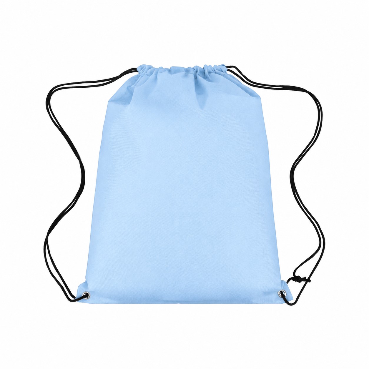 Non-Woven Drawstring Backpack With Metal Grommets — Baby Blue