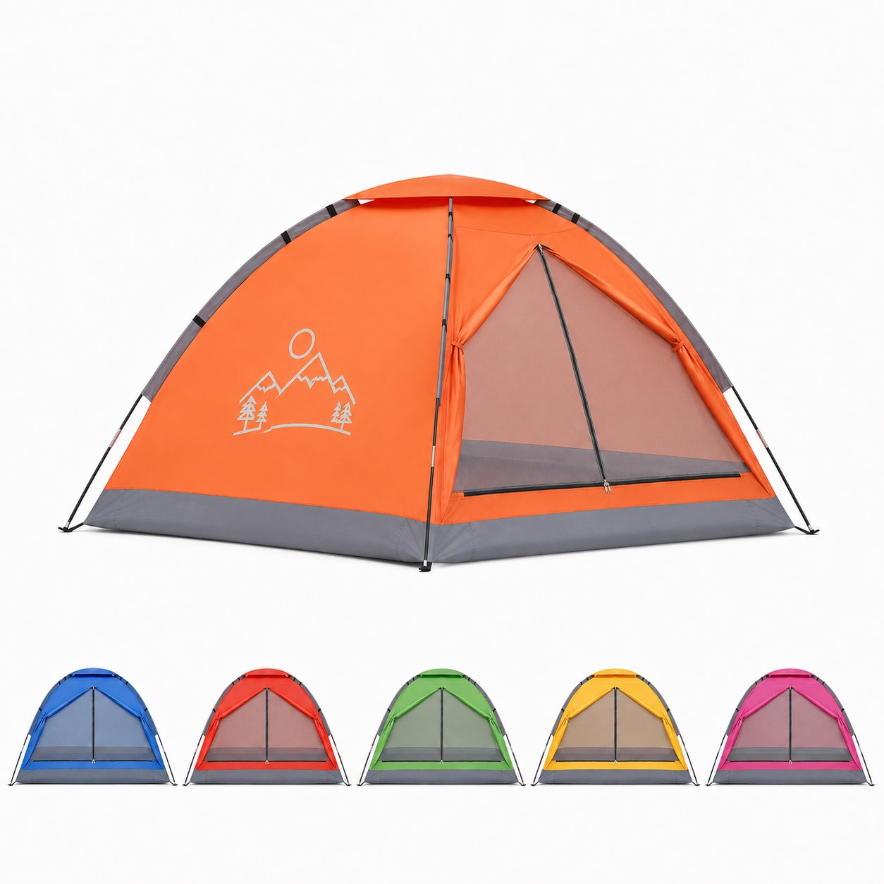 Fiberglass Dome Camping Tent With Screen Door