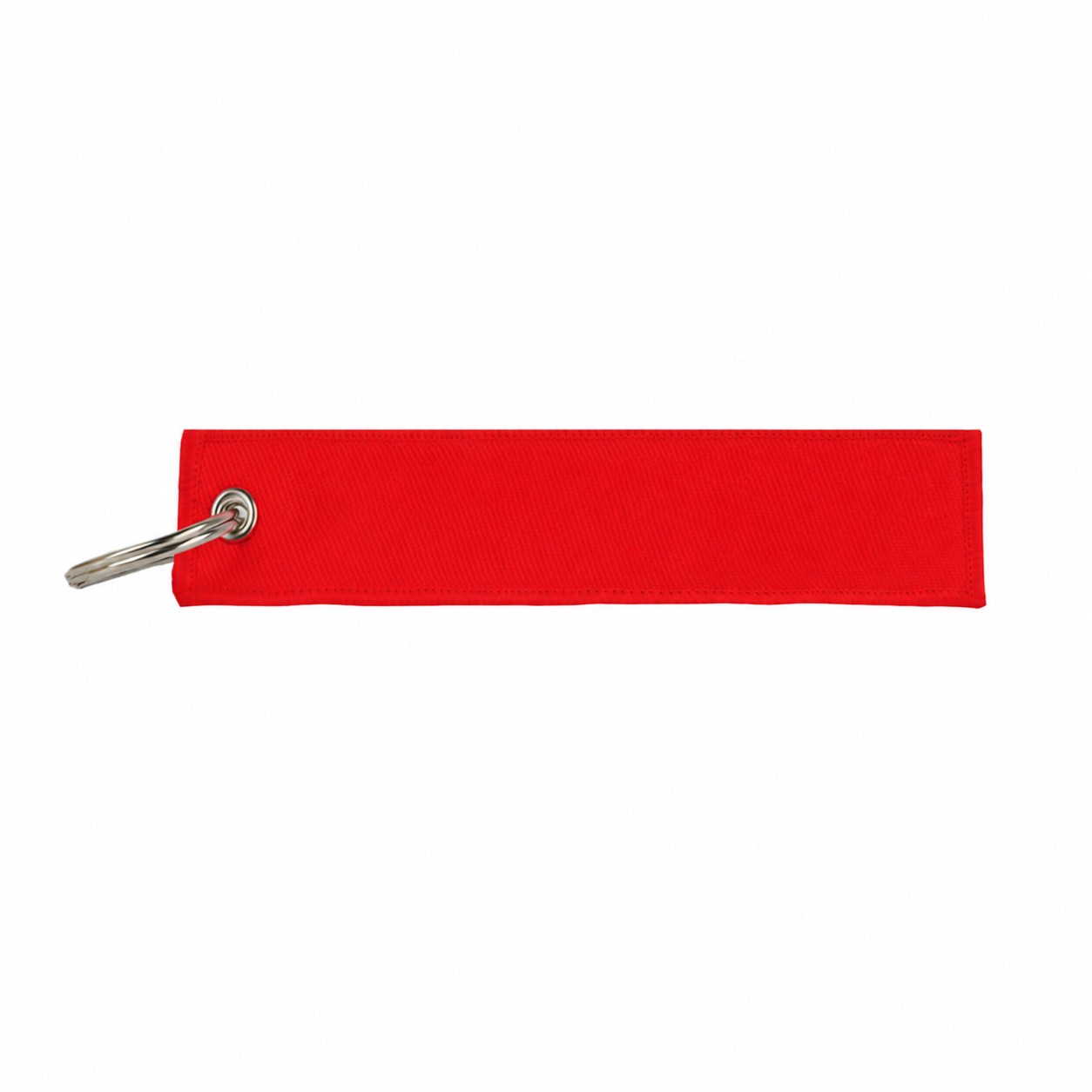 Cotton Twill Luggage Key Tag — Red