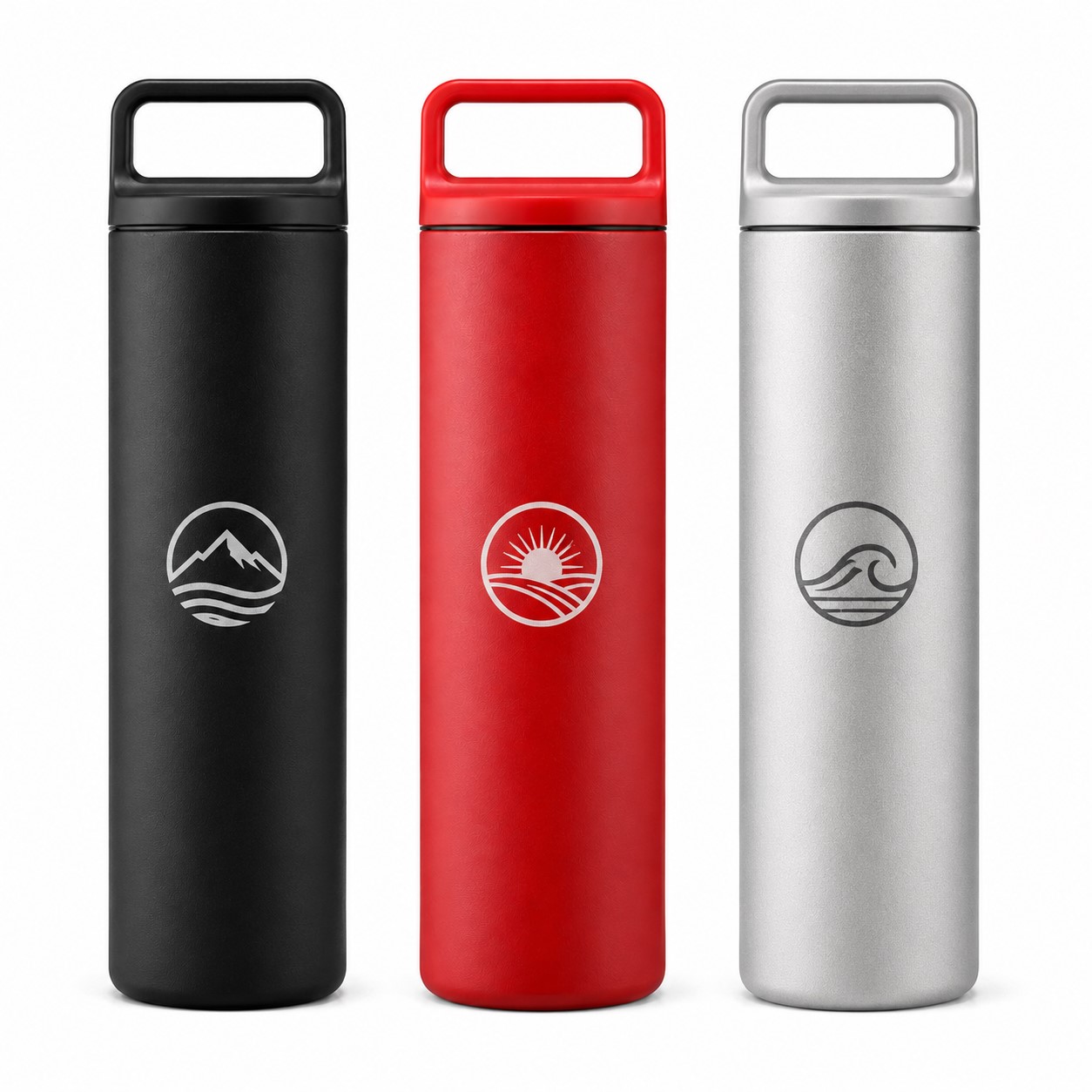 Stainless Steel Finger Loop Water Bottle