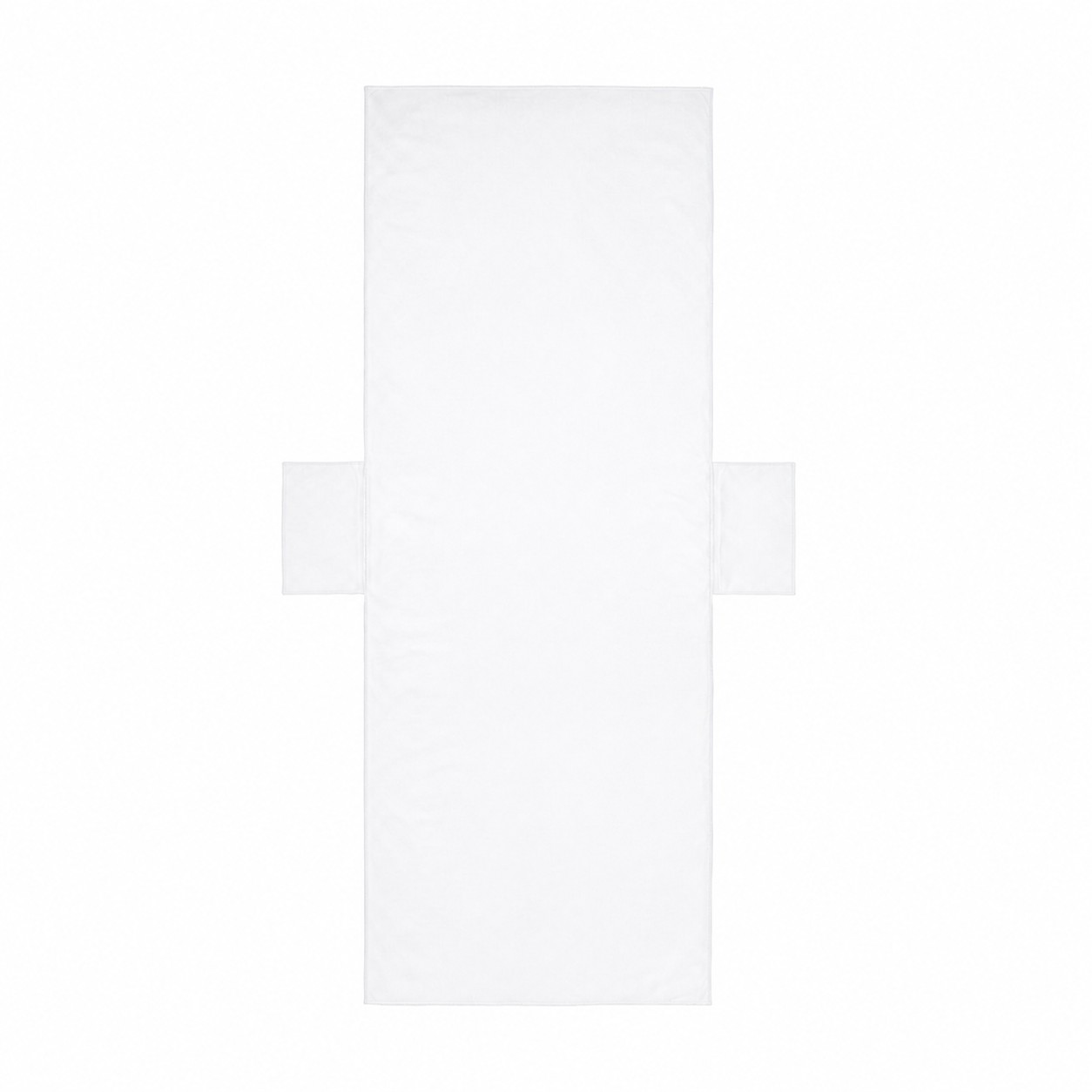 Microfiber Lounge Chair Cover With Side Pockets — Clear White