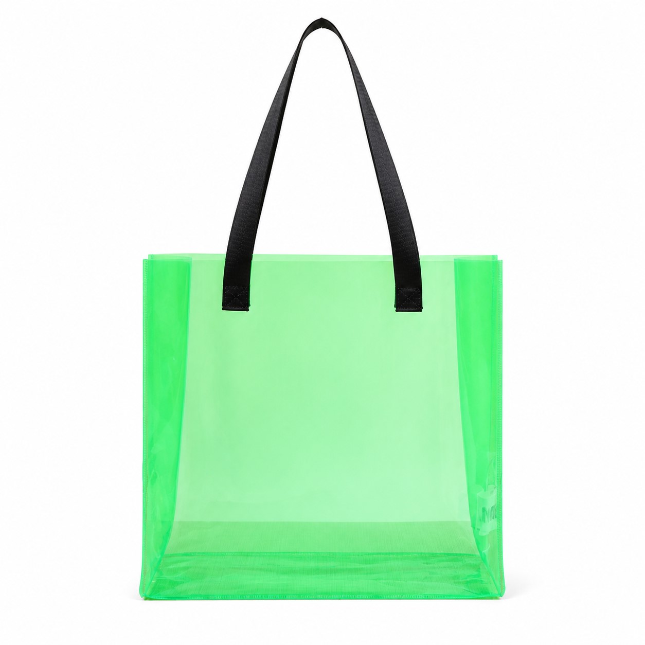 Transparent PVC Tote With Long Webbing Handles — view 2