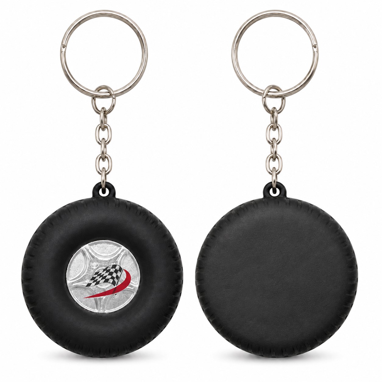 Tire Wheel PU Stress Keychain