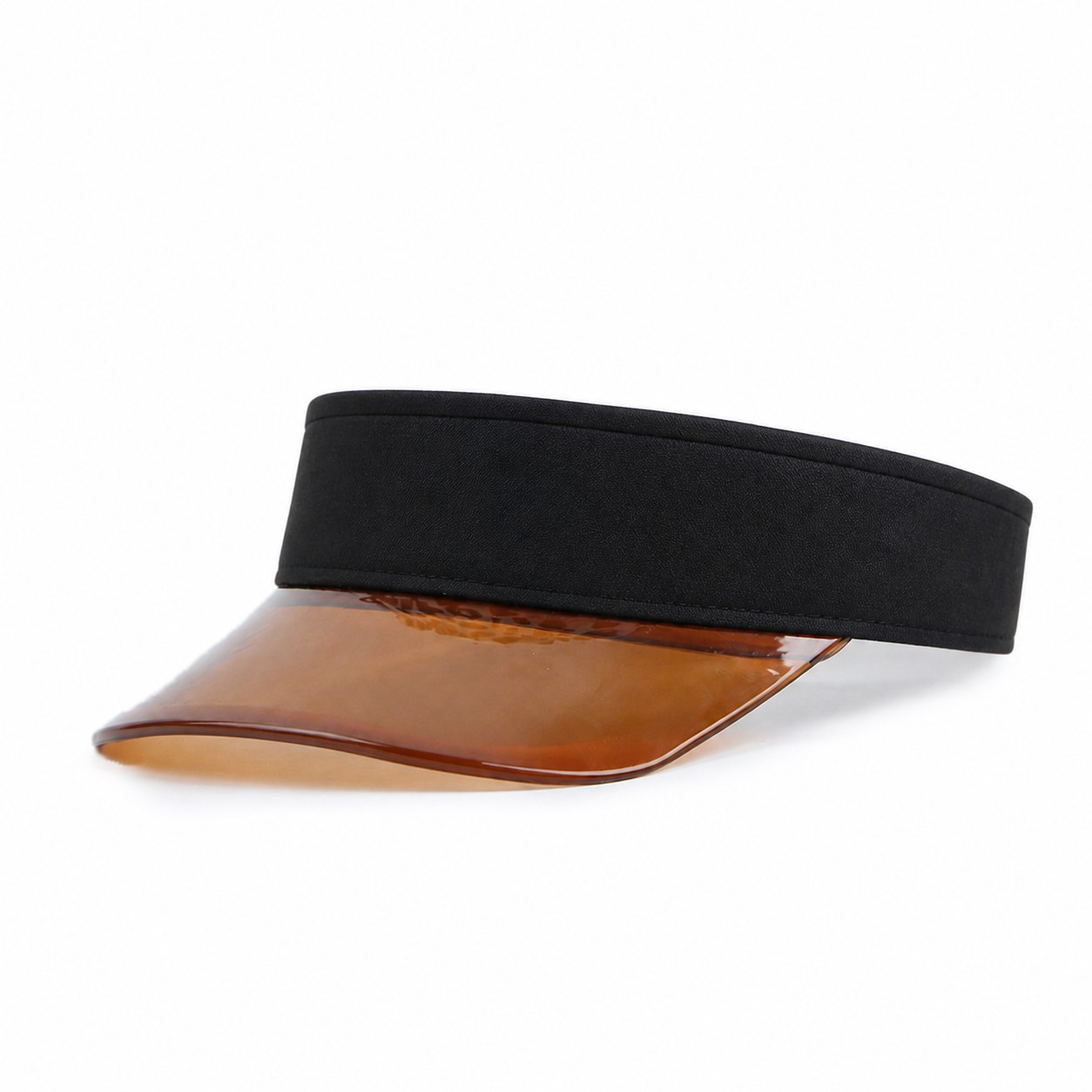 PVC Tinted Beach Visor Hat — Black