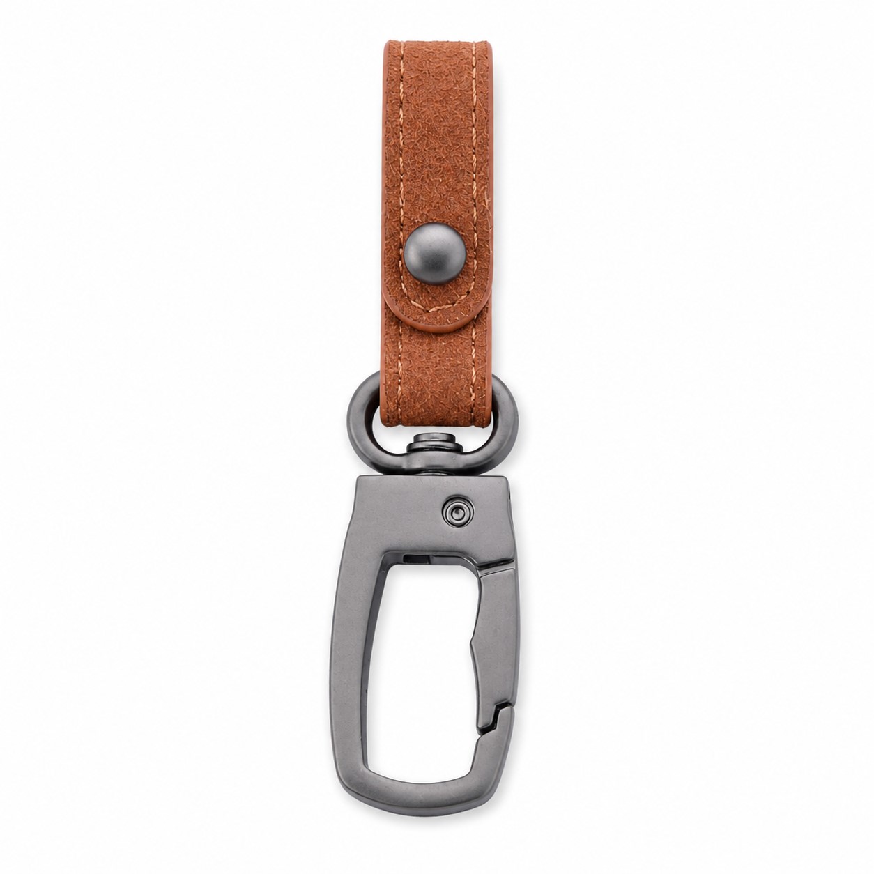 Tumbled Leather Quick Release Keychain — view 2
