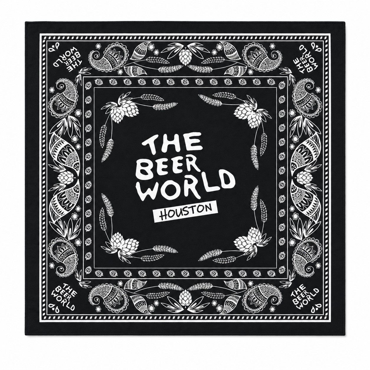 Geometric Print Polyester Square Bandanna — view 2