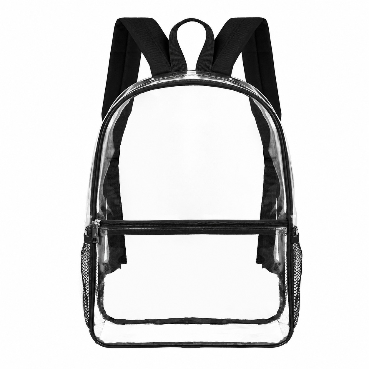 PVC Front Pocket Backpack — Black