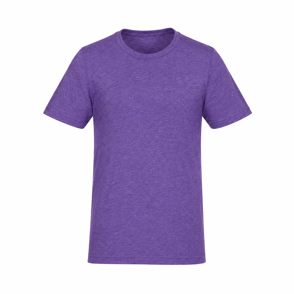 Heather Ringspun Crewneck T Shirt — Purple