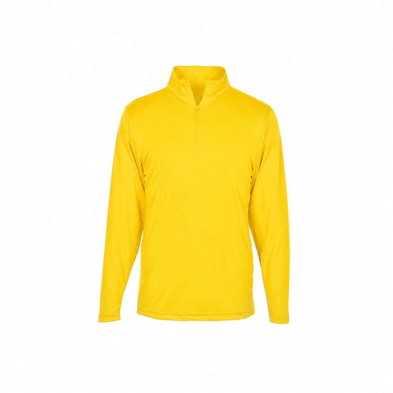 Cotton Quarter Zip Team Shirt — Yellow