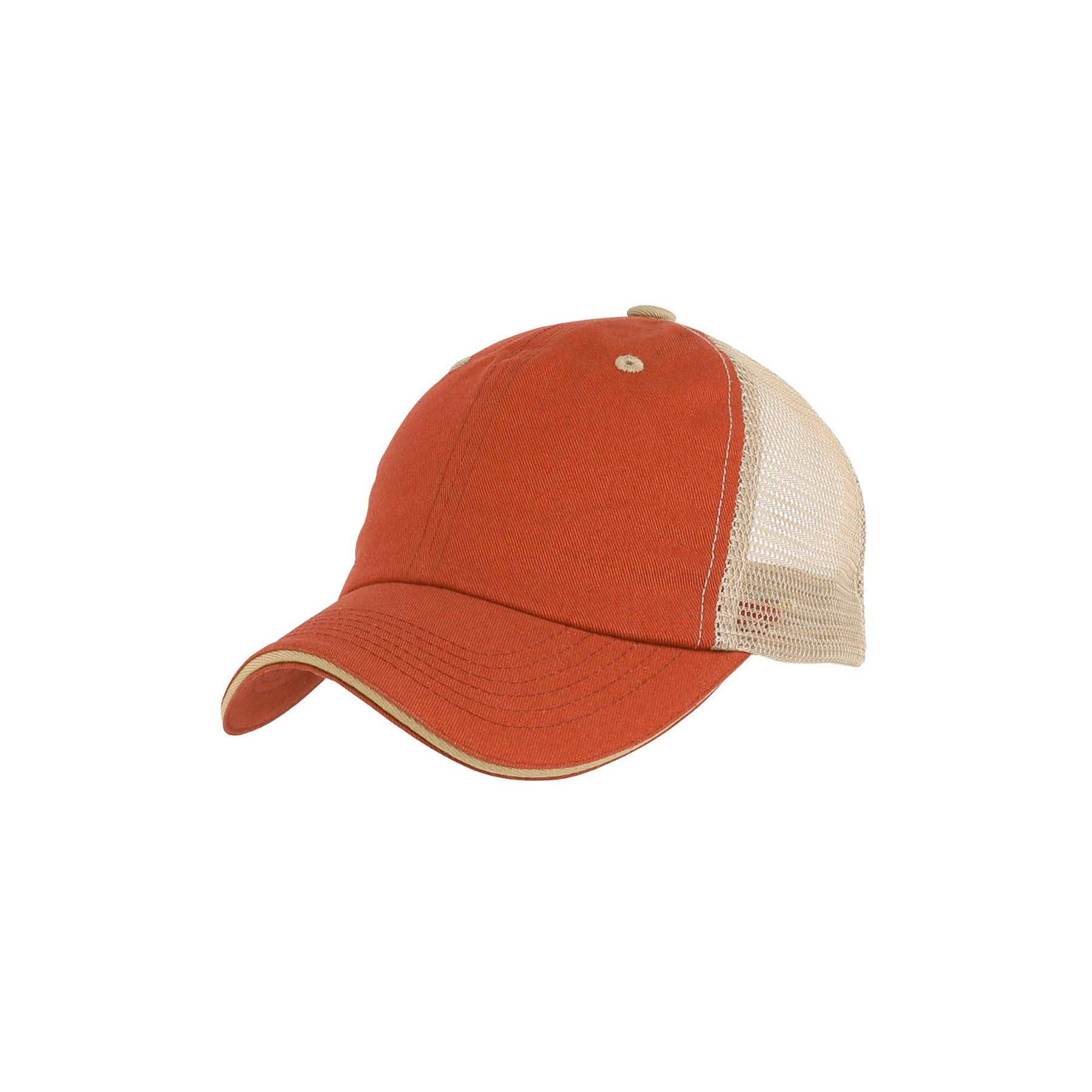 Washed Cotton Mesh Trucker Cap — view 2