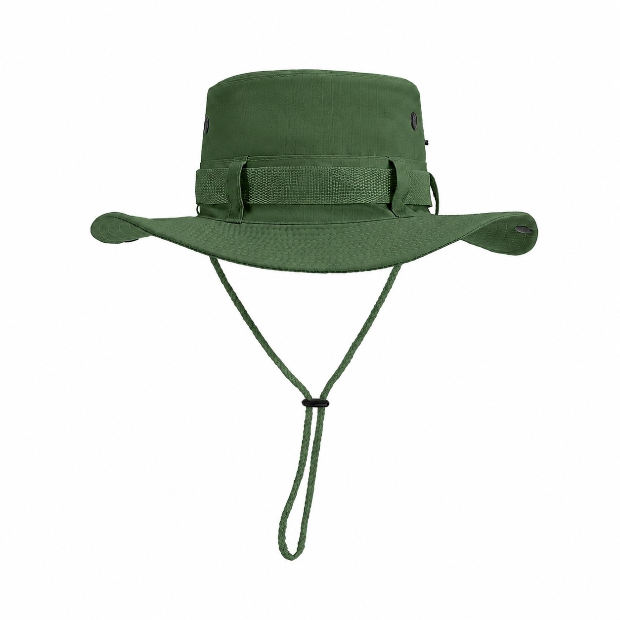 Cotton-Polyester Boonie Bucket Hat — Green