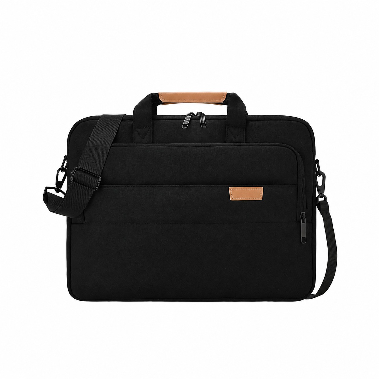Adjustable Strap Carry Handles Laptop Backpack — Black