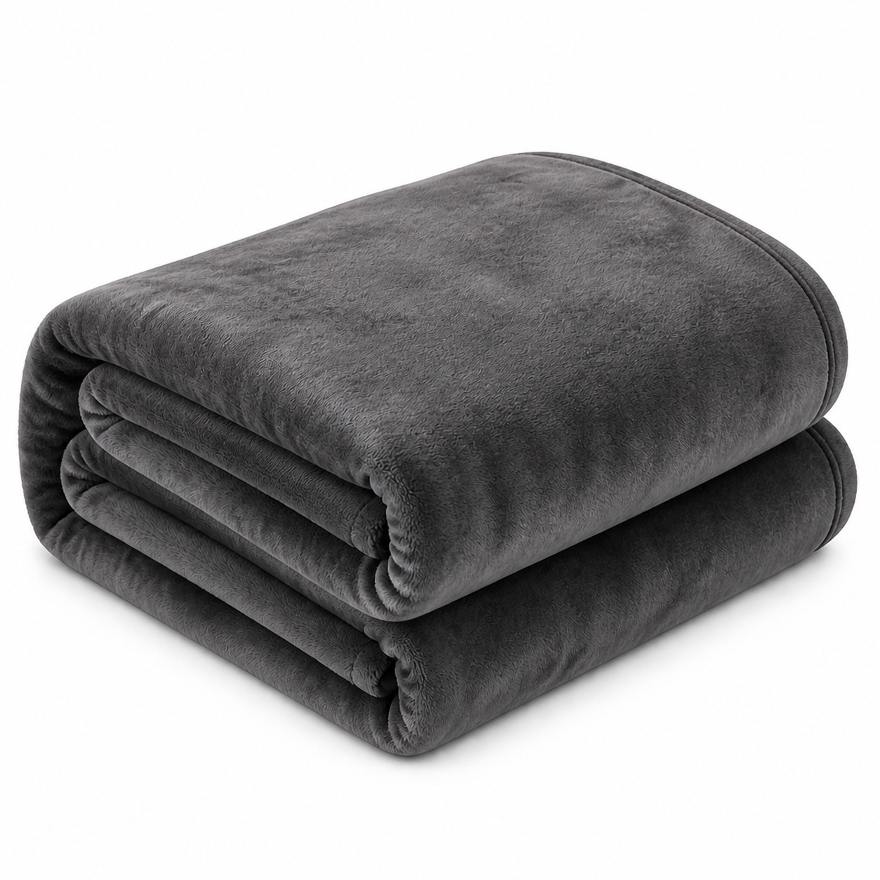 Large Coral Fleece Blanket — Dark Gray
