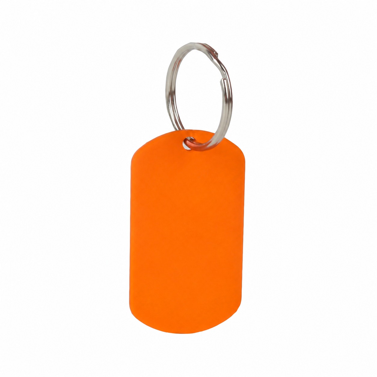Aluminum Dog Tag Keychain — Orange