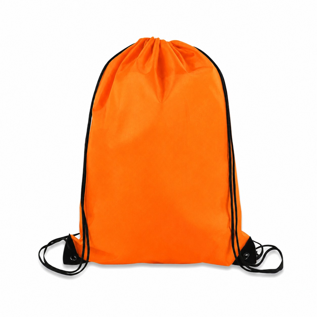 Metal Grommets 210D Polyester Drawstring Bag — Orange