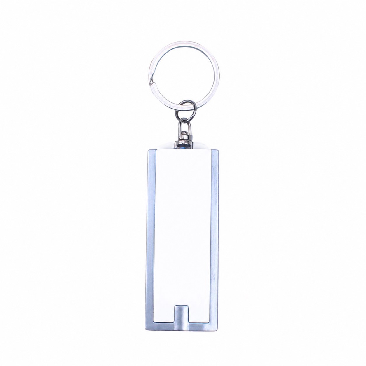 LED Flashlight Keychain — White
