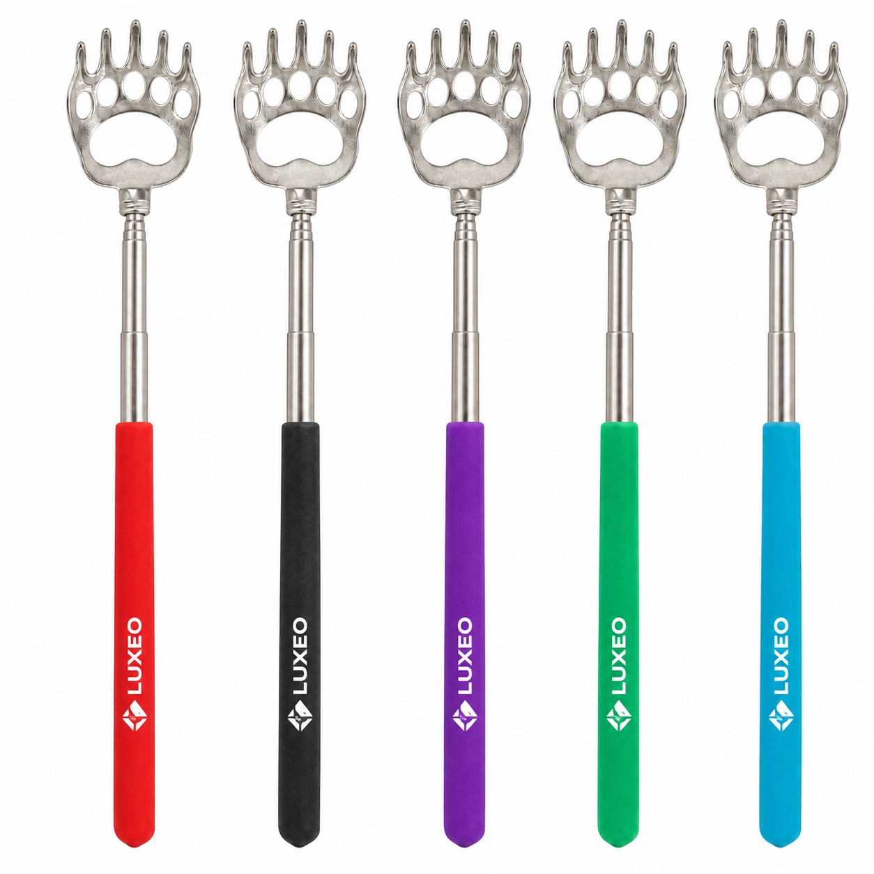 Paw Shaped Telescoping Stainless Steel Back Scratcher