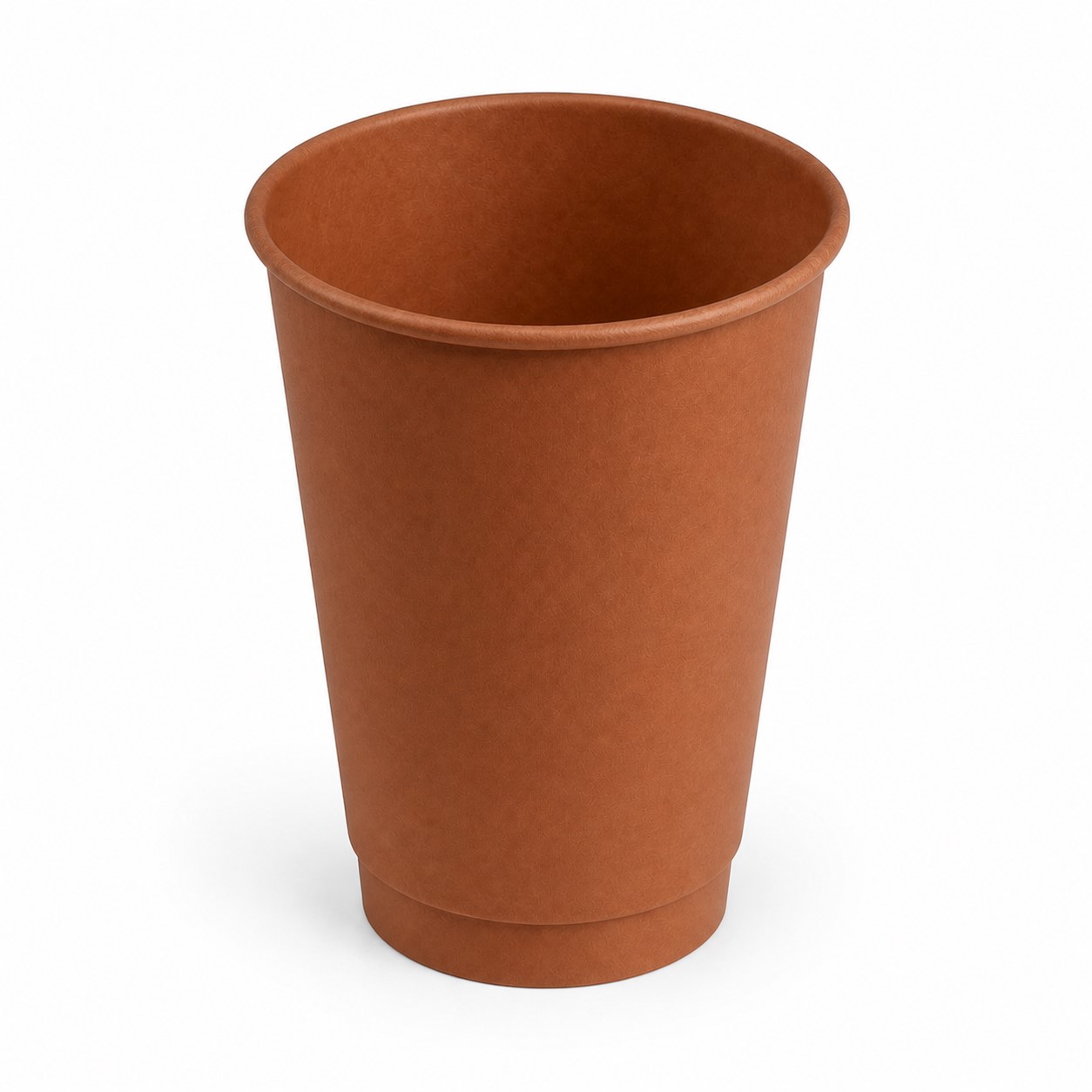 Sleeved Disposable Paper Drink Cup — Copper Brown