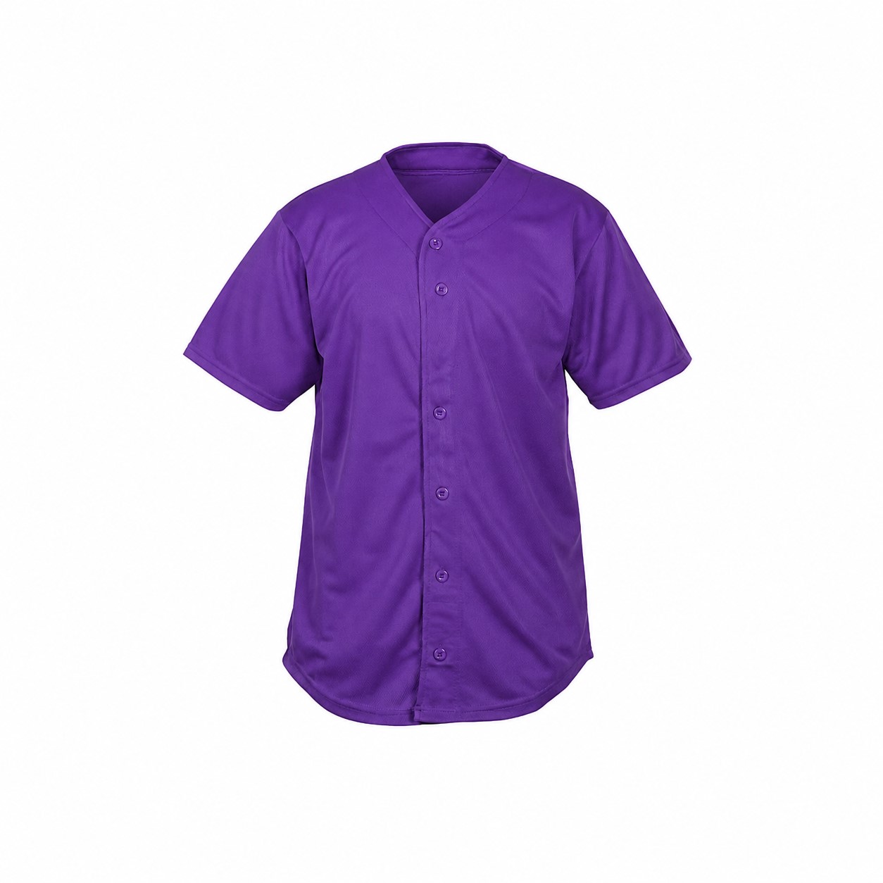Mesh Full Button Baseball Jersey — Purple